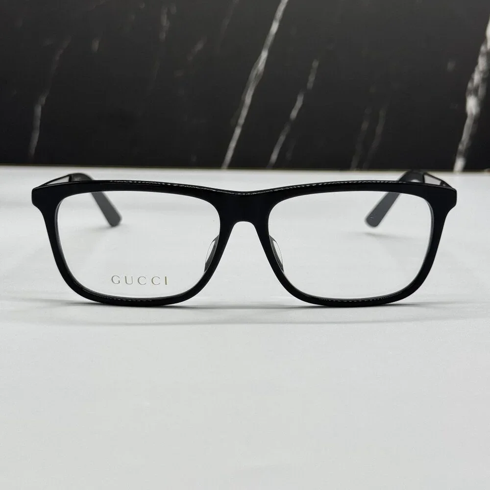 NEW GUCCI GG0696OA 001 GUCCI BLACK SQUARE EYEGLASSES GUCCI
